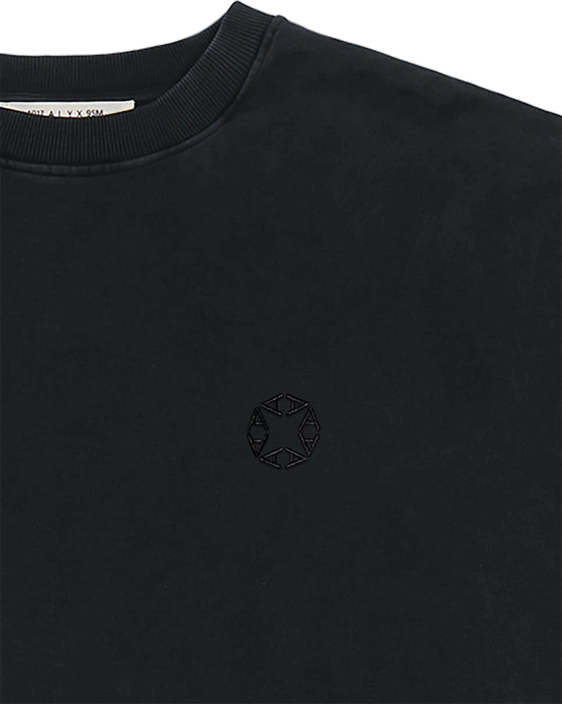 BLACK BOXY CREWNECK SWEATSHIRT