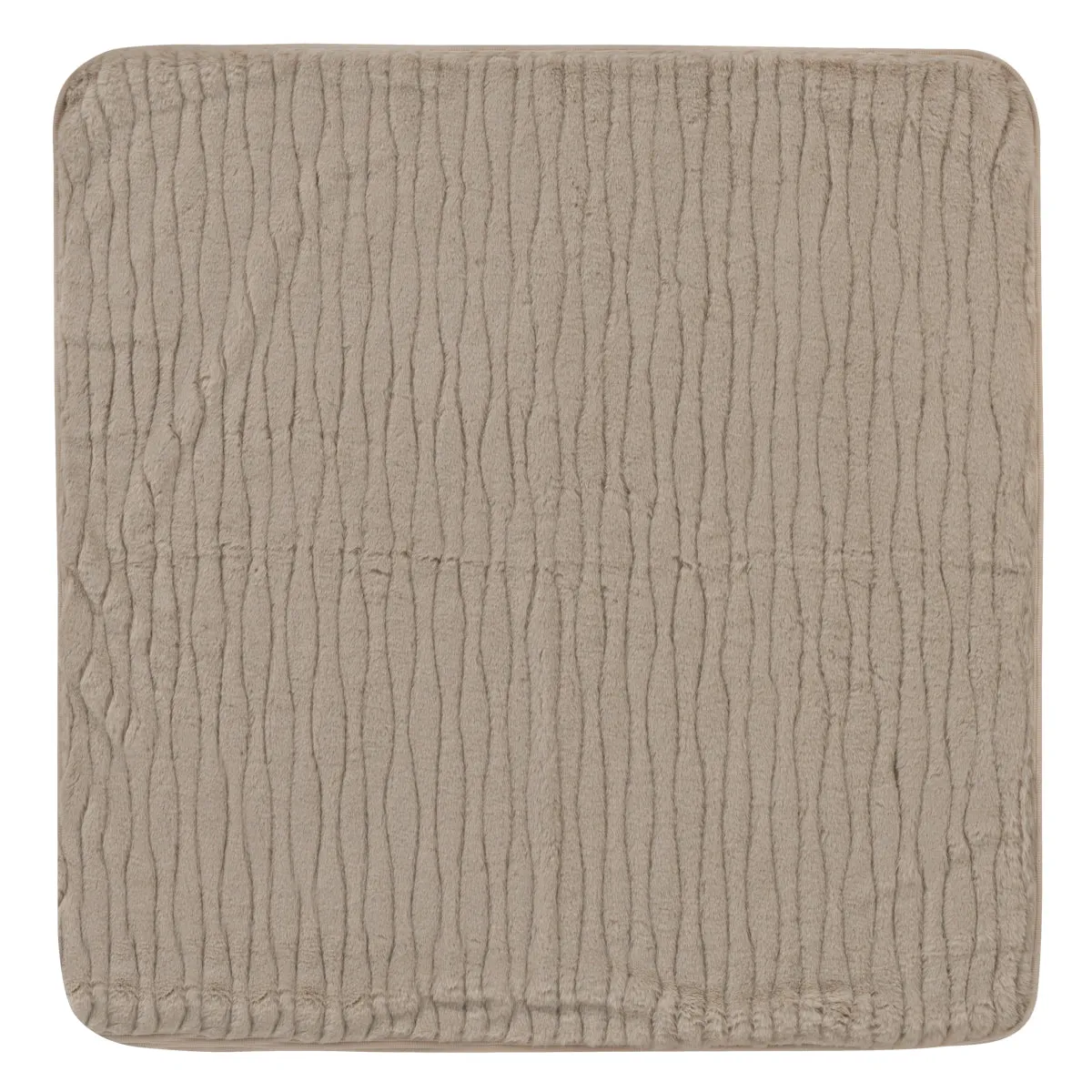 blanket fur stripe - stone
