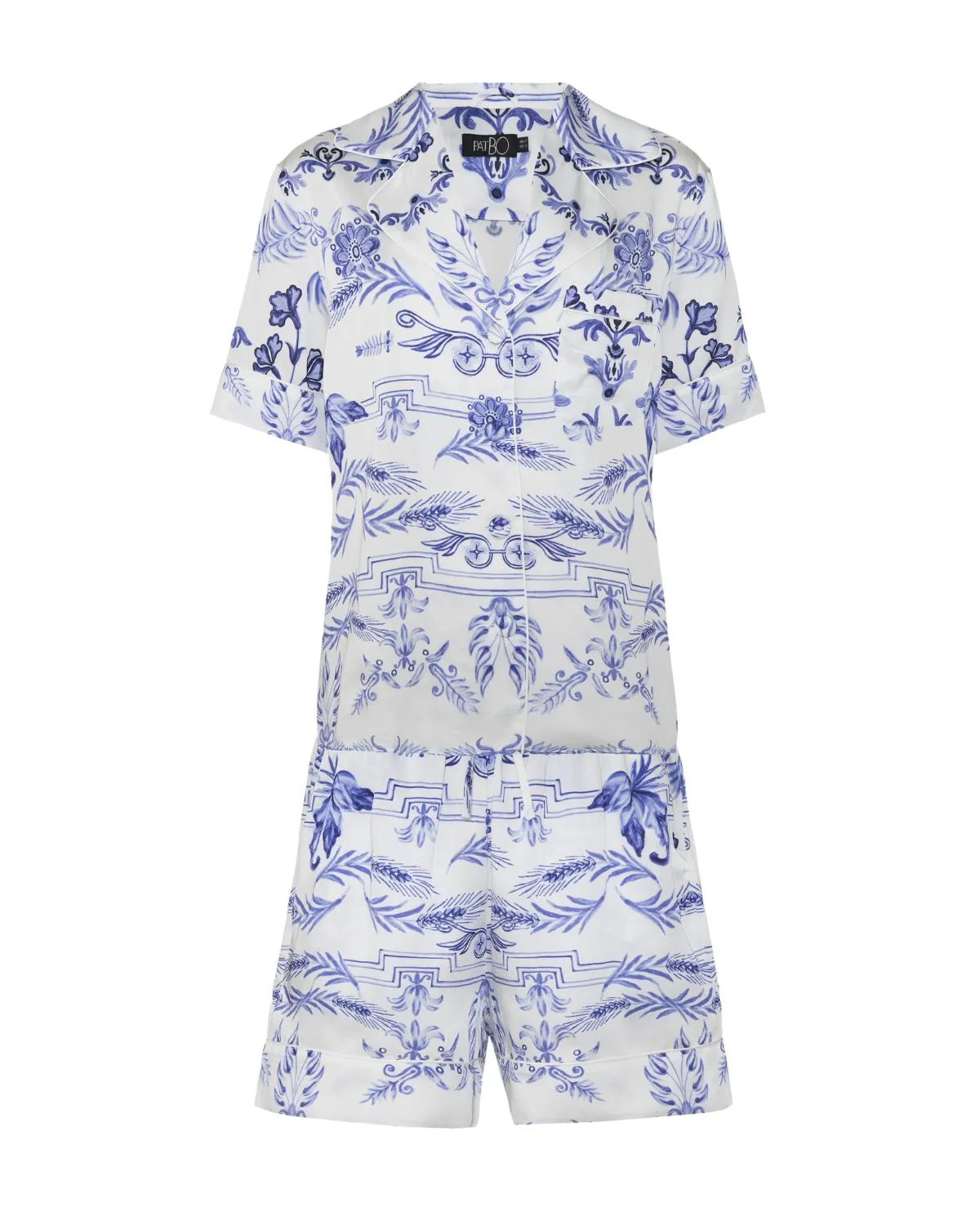 Blue Tropical Short Pajamas