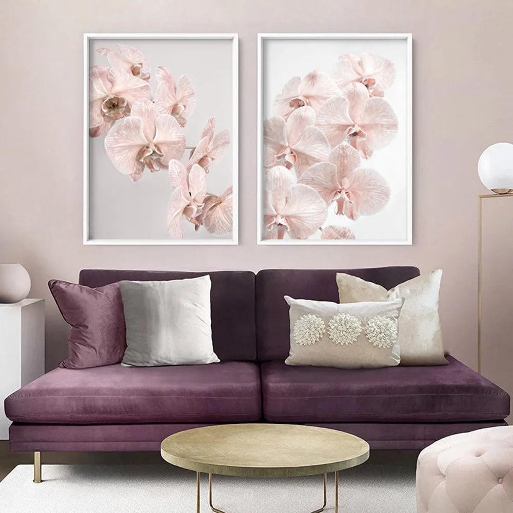 Blushing Orchid Blooms II - Art Print