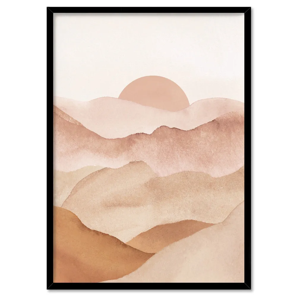 Boho Landscape in Watercolour IV - Art Print