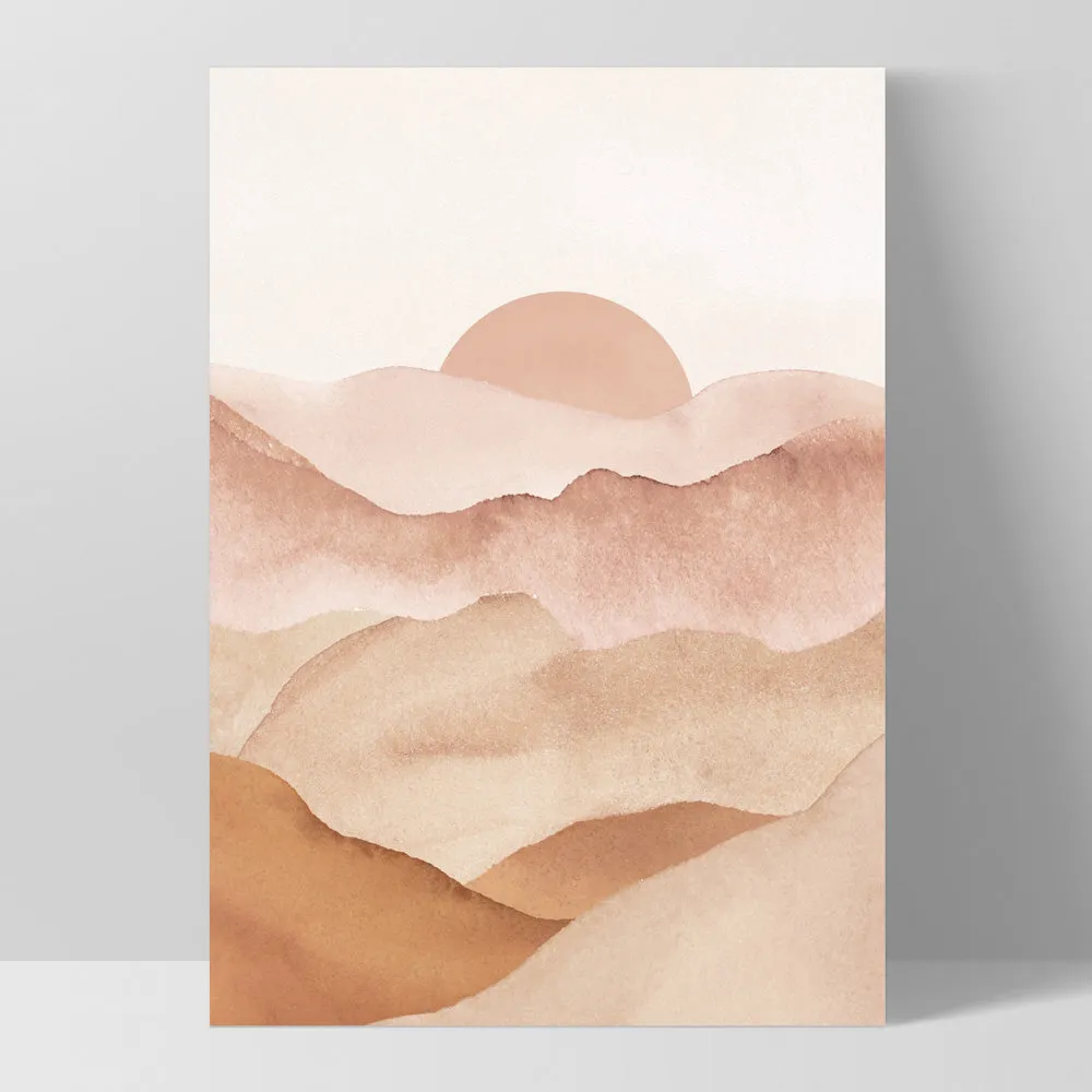 Boho Landscape in Watercolour IV - Art Print