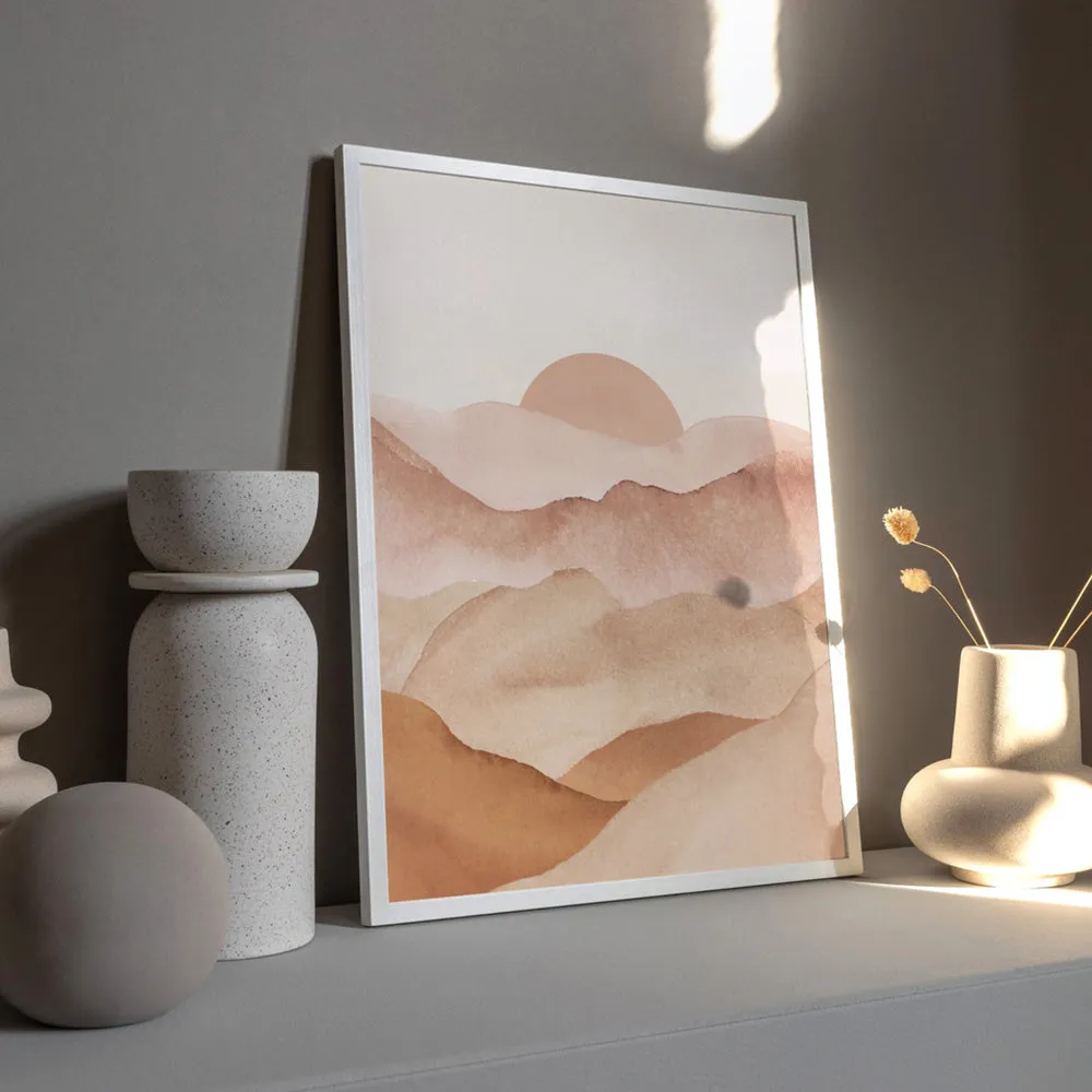 Boho Landscape in Watercolour IV - Art Print