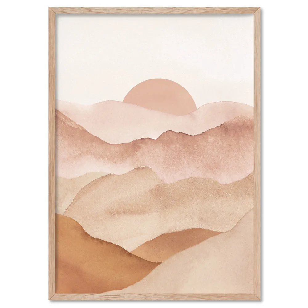 Boho Landscape in Watercolour IV - Art Print