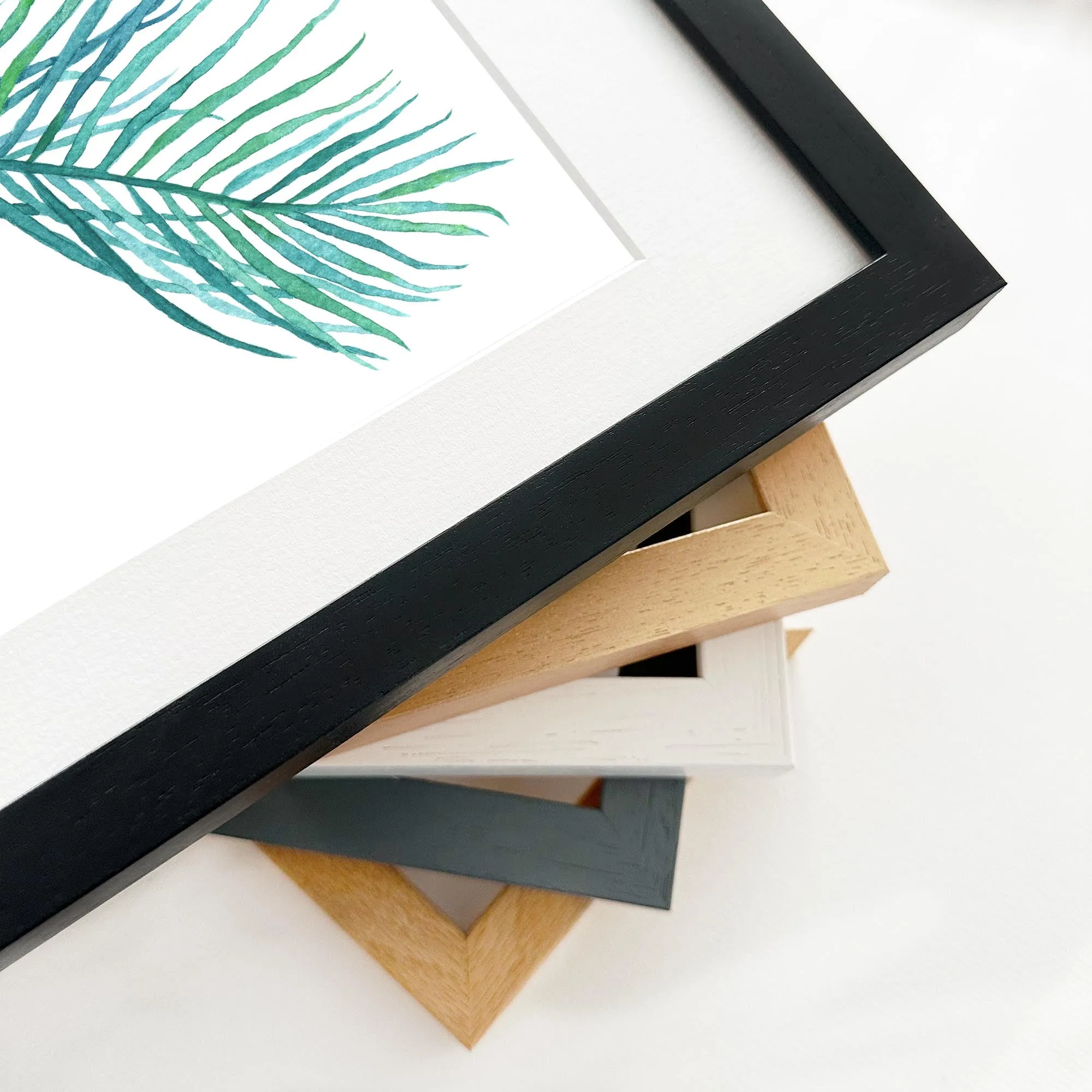 Botanics Watercolour Leaf Framed Art