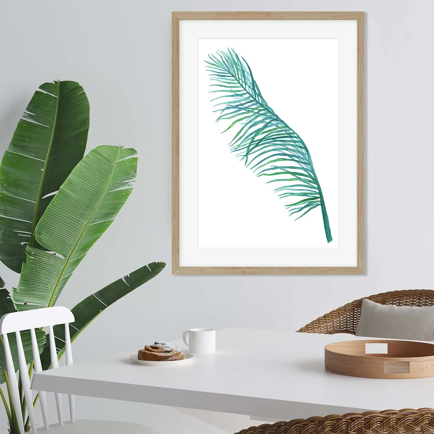 Botanics Watercolour Leaf Framed Art