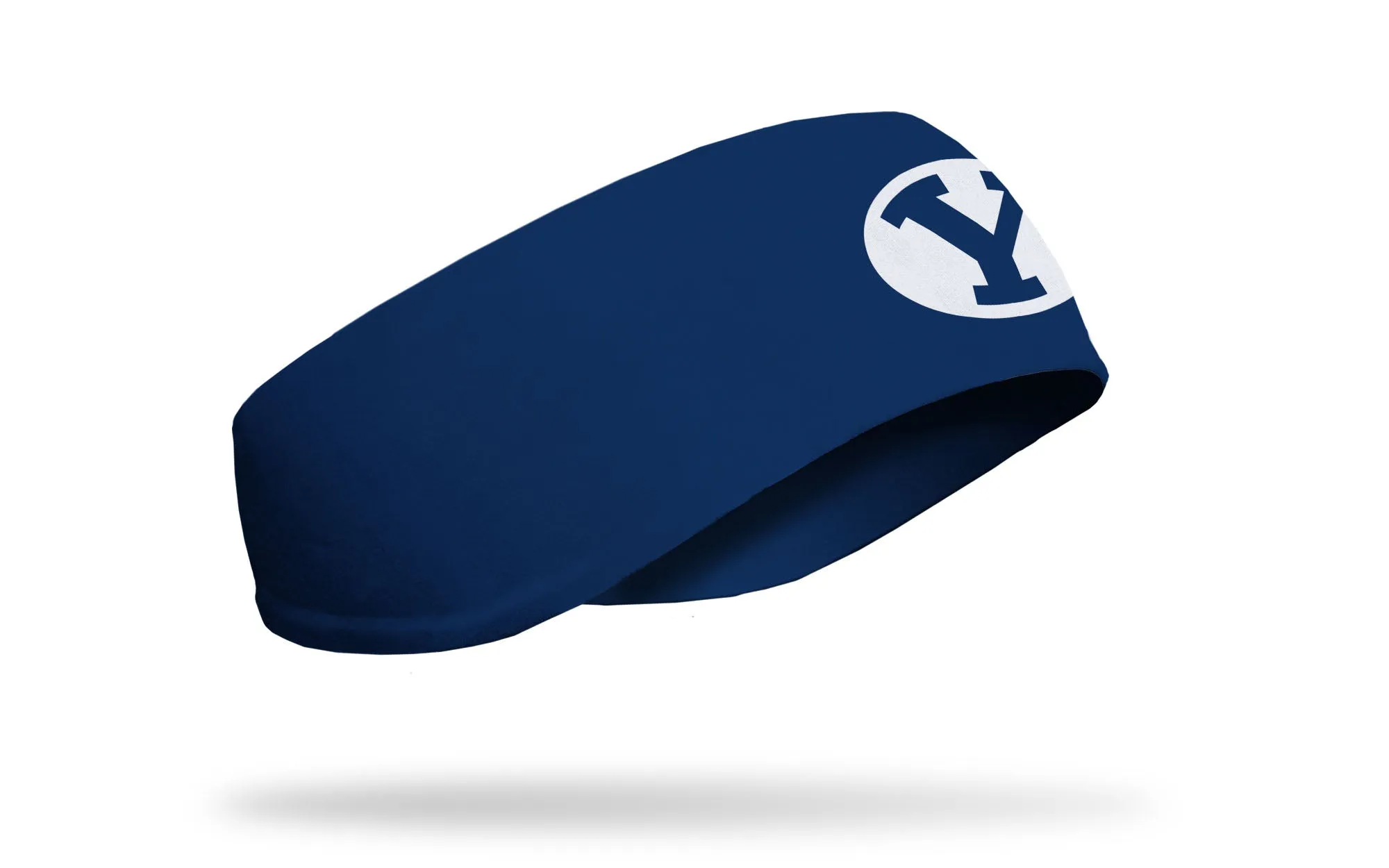 Navy Ear Warmer with Brigham Young University Logo