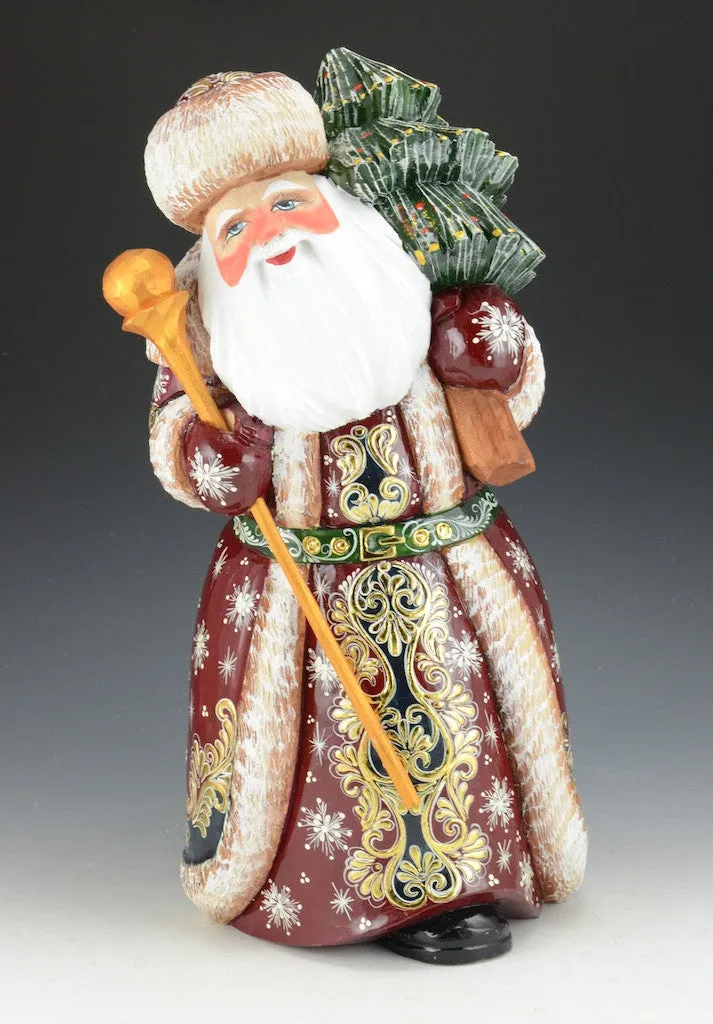 Bringing Home The Christmas Tree - Russian Santa