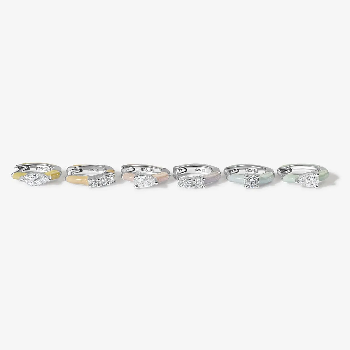 Burton enamel sherbet 6-piece earring set
