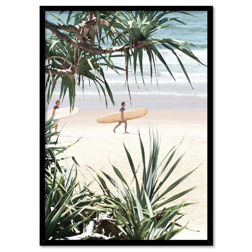 Byron Wategos Beach Palm View II - Art Print