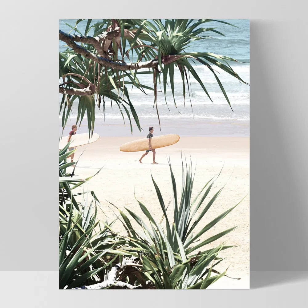 Byron Wategos Beach Palm View II - Art Print