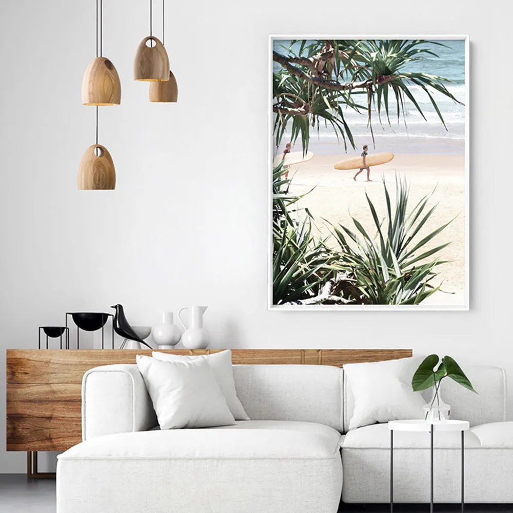 Byron Wategos Beach Palm View II - Art Print