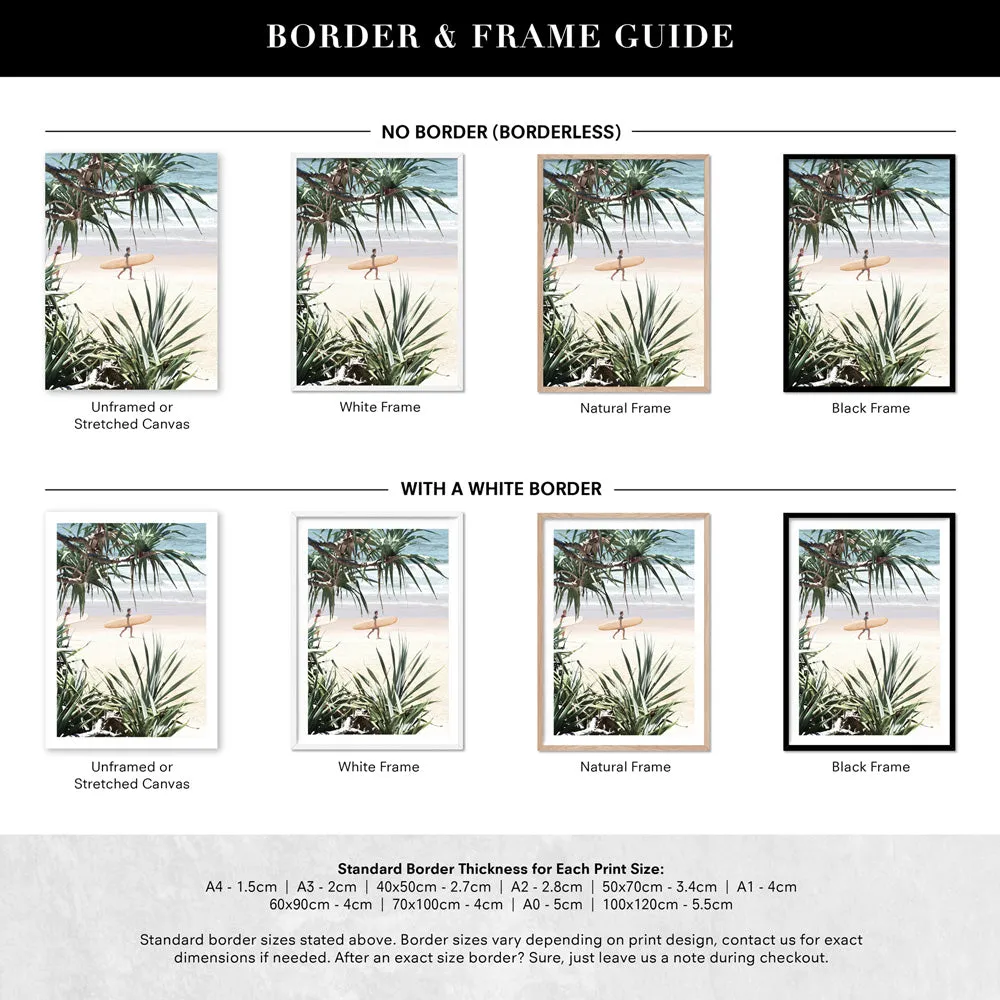 Byron Wategos Beach Palm View II - Art Print