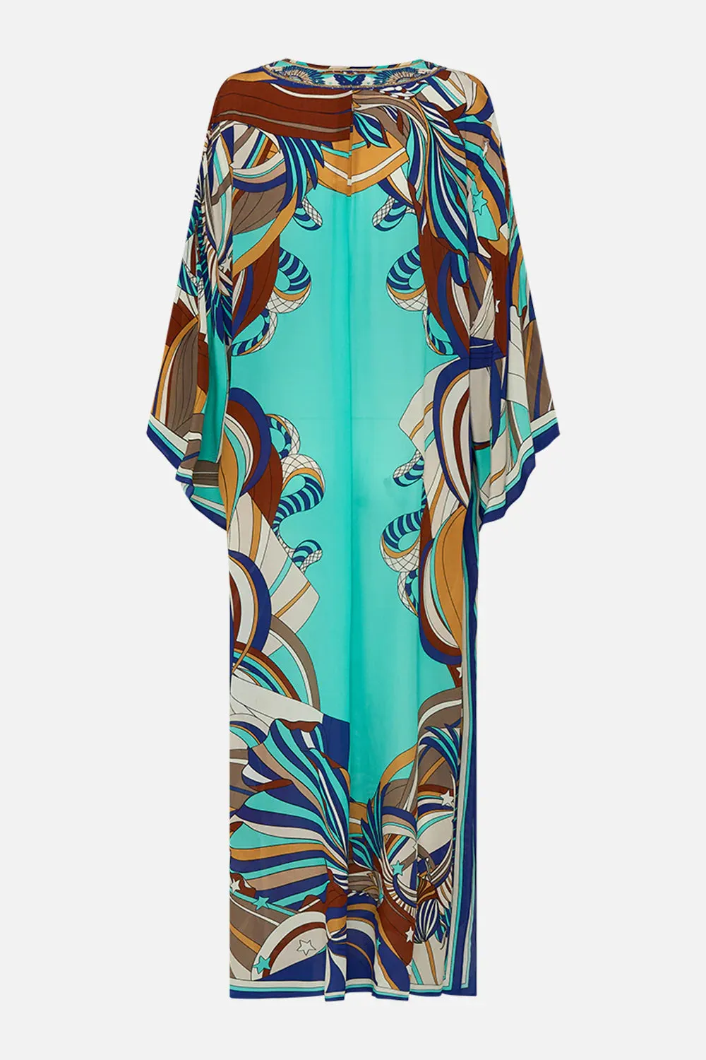 Camilla V Neck Kaftan With Ties - Oasis Oracle