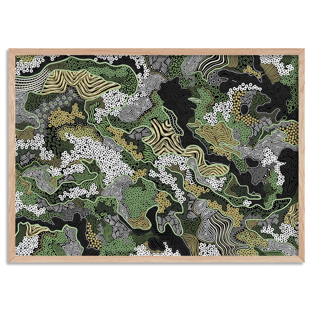 Canobie Dry Season Greens in Landscape - Art Print by Leah Cummins