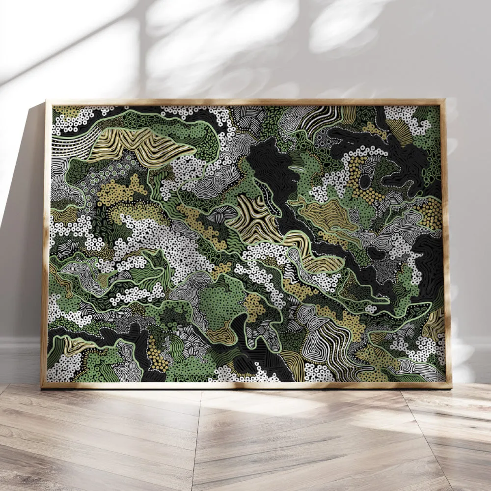 Canobie Dry Season Greens in Landscape - Art Print by Leah Cummins