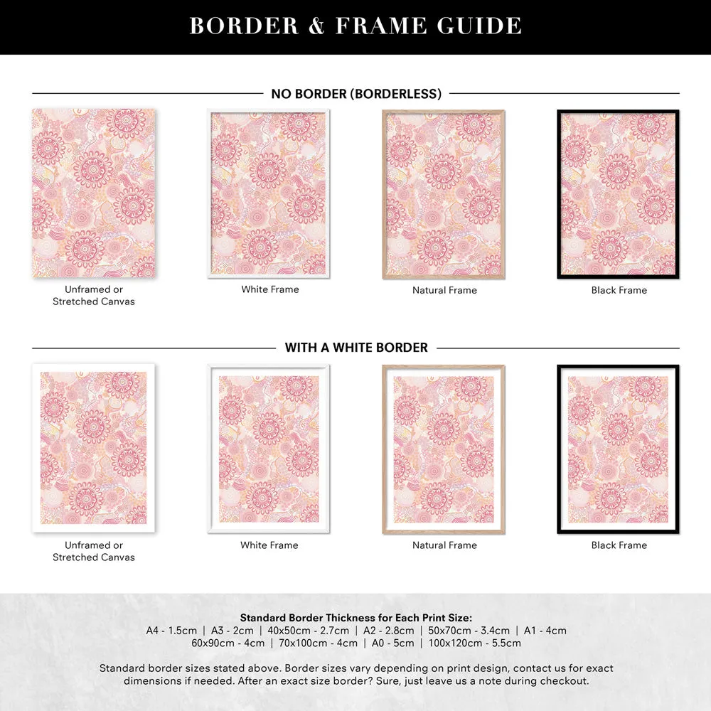 Canobie Winter in Pastel Pink - Art Print by Leah Cummins