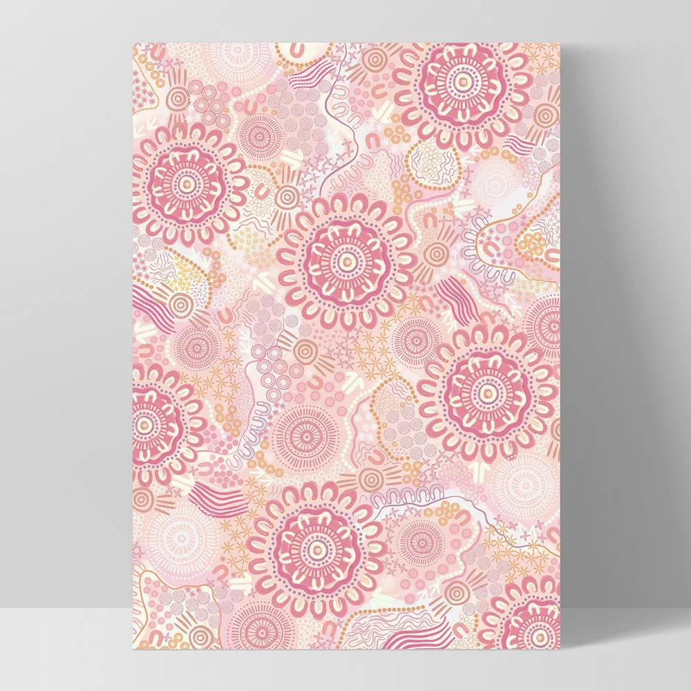 Canobie Winter in Pastel Pink - Art Print by Leah Cummins