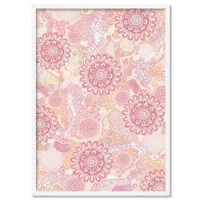 Canobie Winter in Pastel Pink - Art Print by Leah Cummins