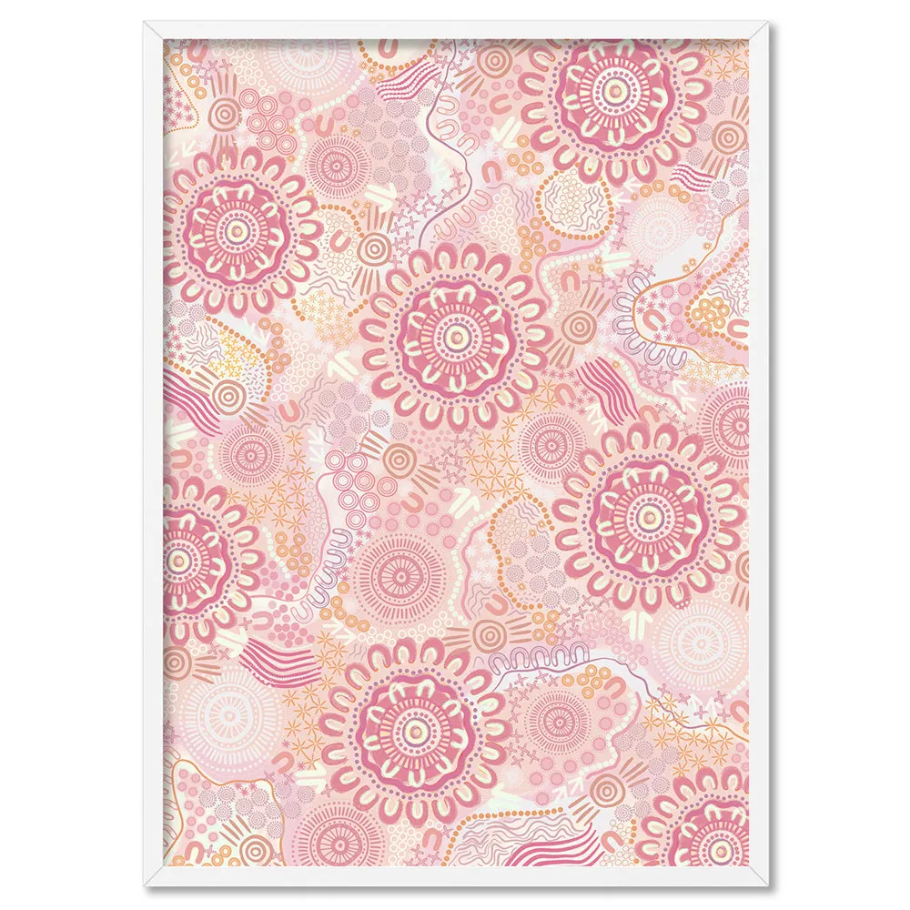 Canobie Winter in Pastel Pink - Art Print by Leah Cummins
