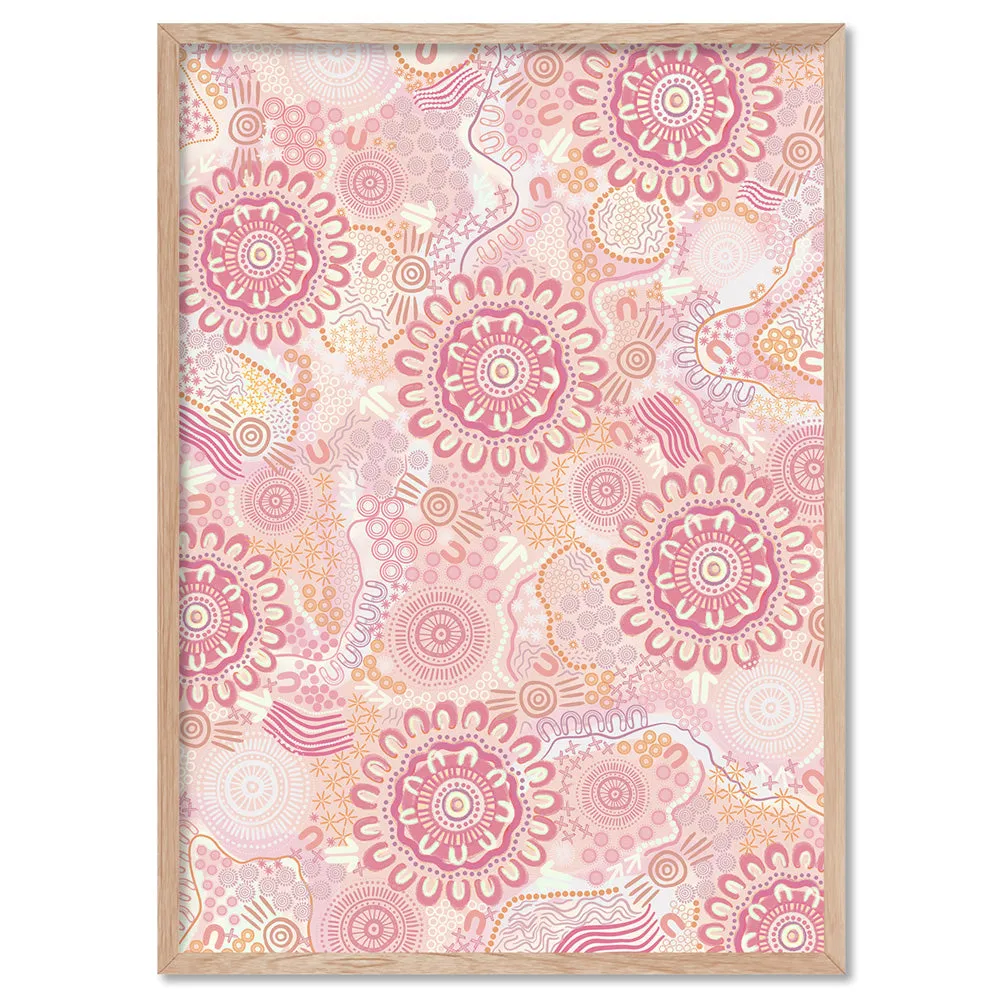 Canobie Winter in Pastel Pink - Art Print by Leah Cummins