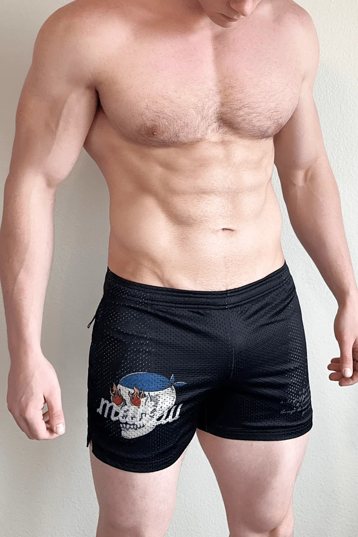 Can't-Tame-Him Mesh 4" Short Shorts - Black