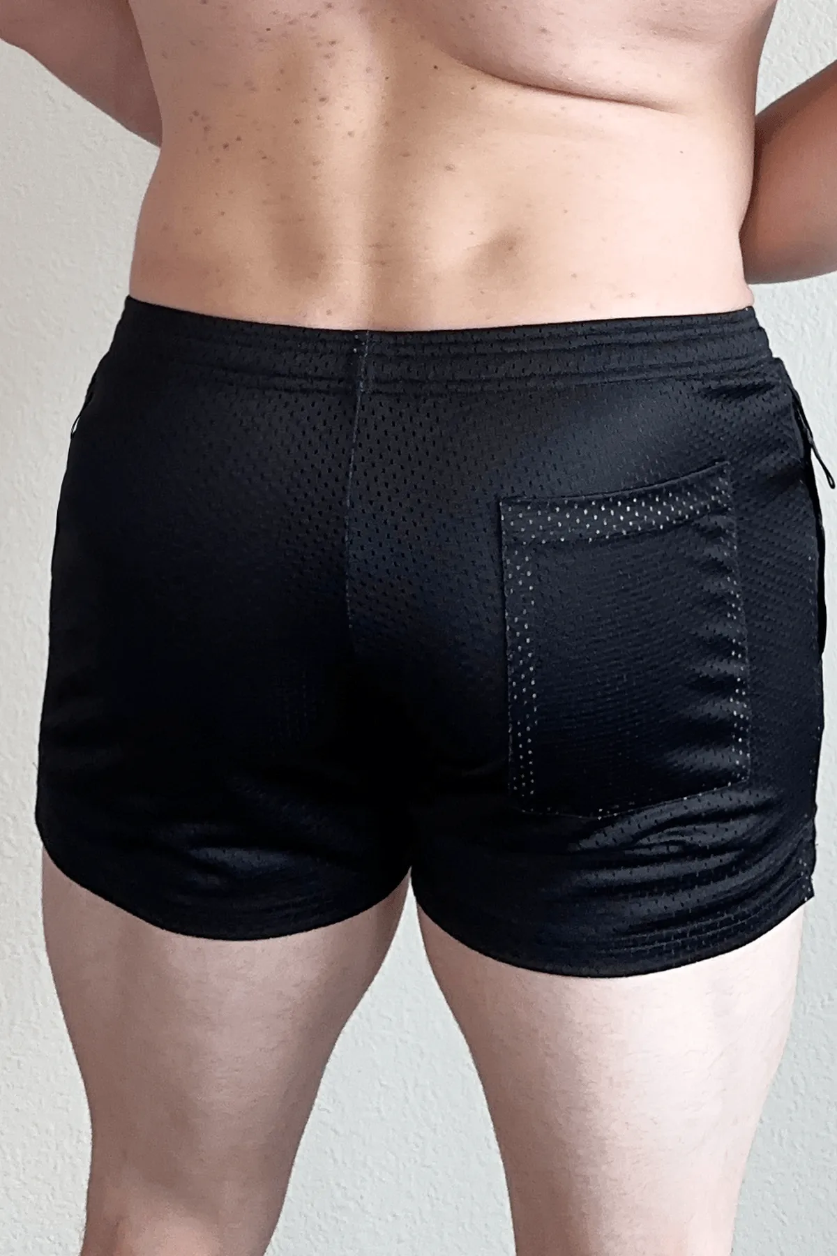Can't-Tame-Him Mesh 4" Short Shorts - Black