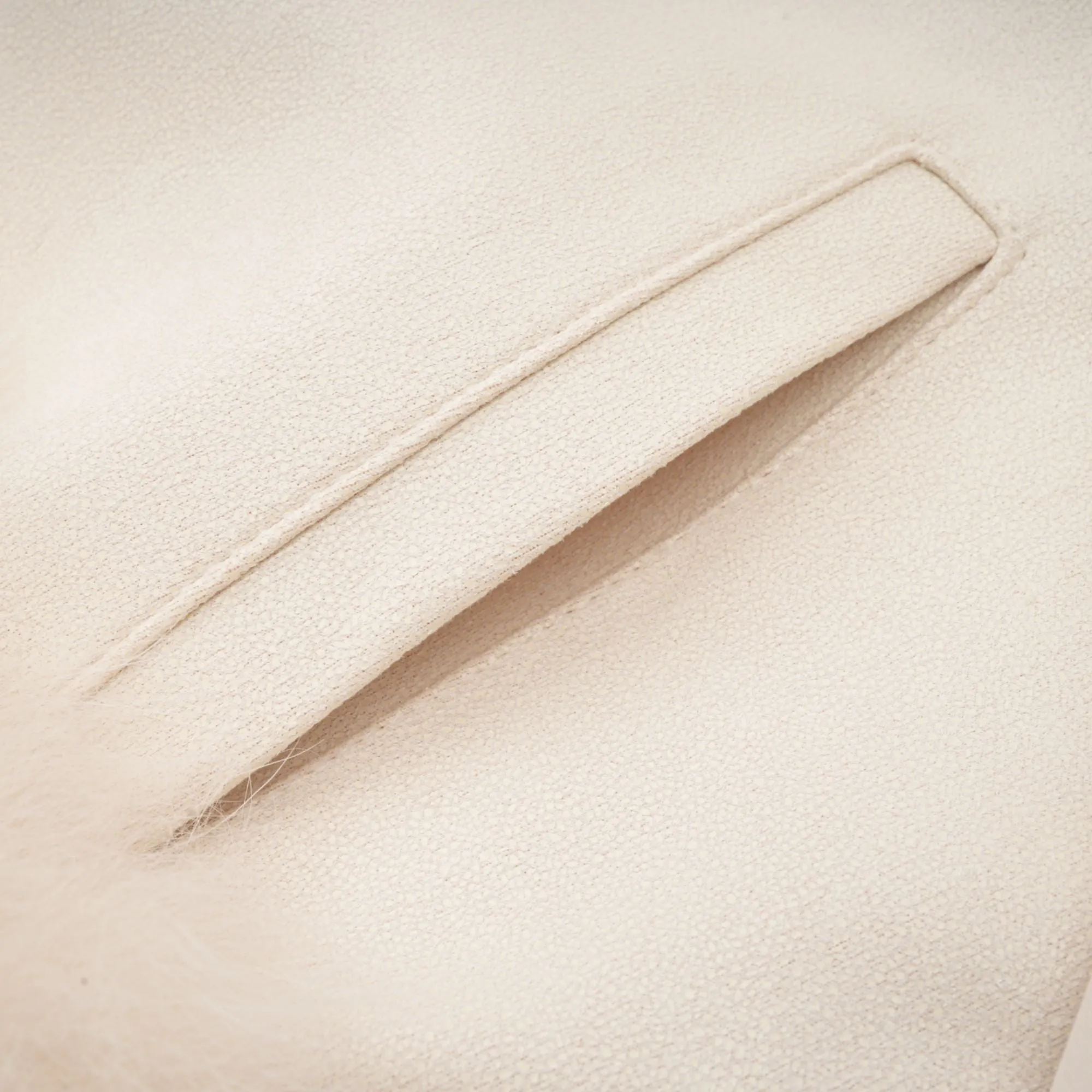 Ccile white suede fur padded short coat