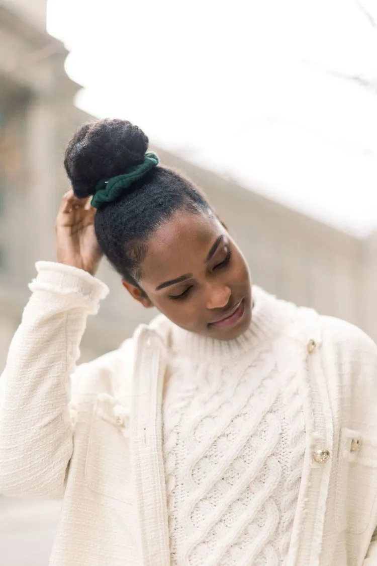 Chelsea King Windsor Classic Hair Scrunchie | Rose, Oatmeal, Hunter, Grey & Black