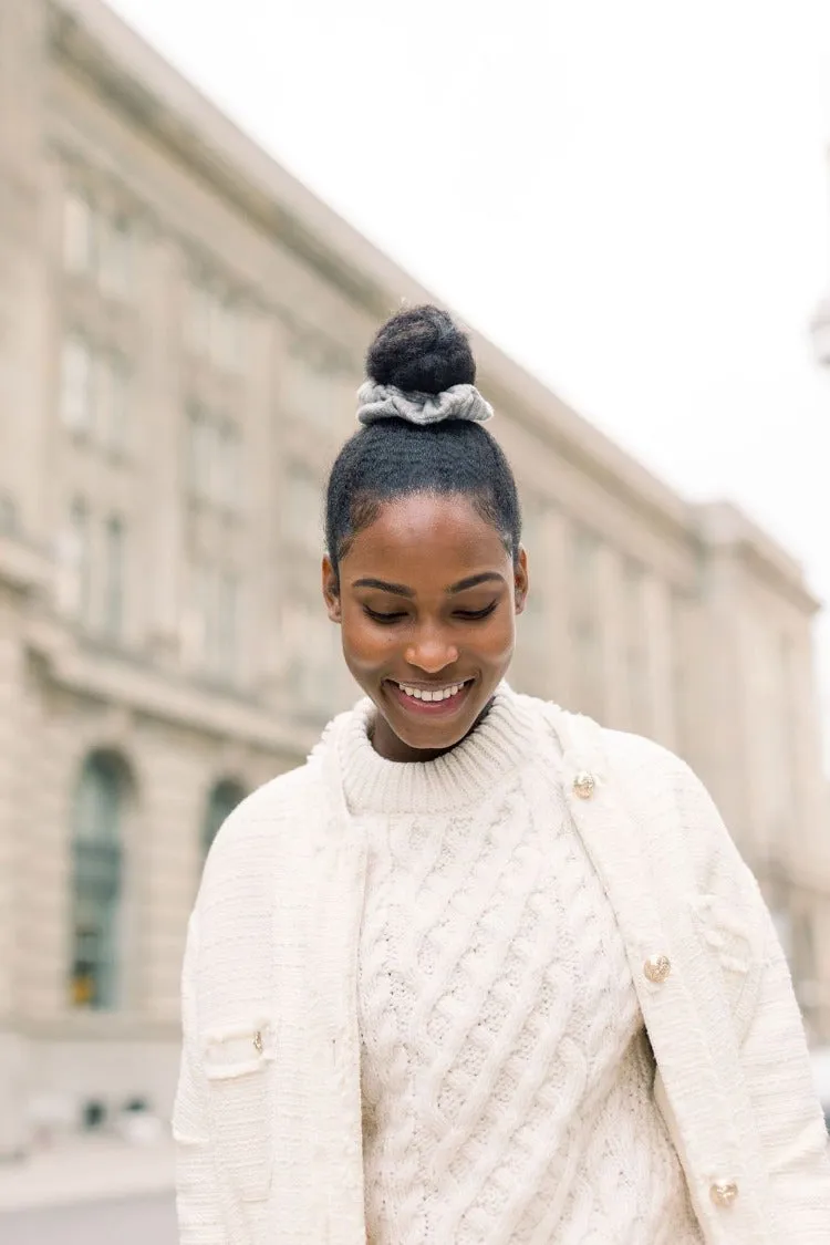 Chelsea King Windsor Classic Hair Scrunchie | Rose, Oatmeal, Hunter, Grey & Black