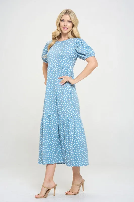 Christina Confetti Dress- Denim