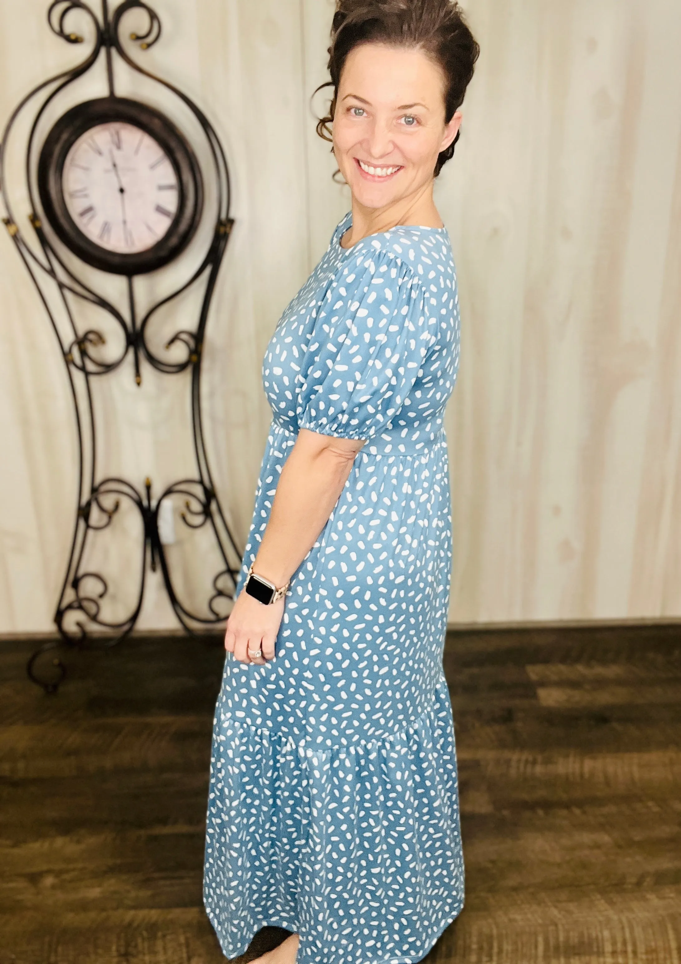 Christina Confetti Dress- Denim