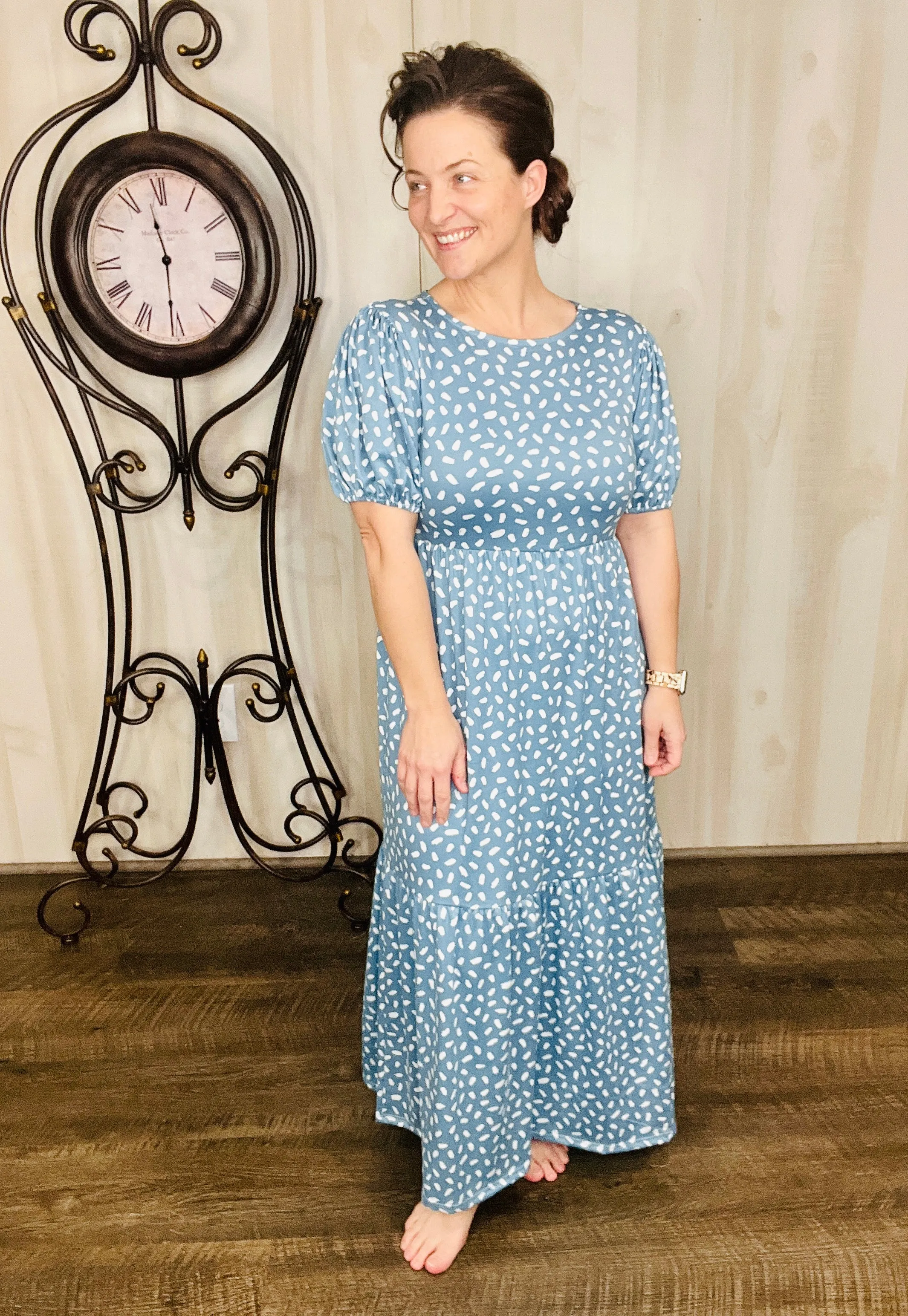 Christina Confetti Dress- Denim