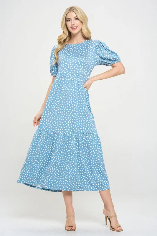 Christina Confetti Dress- Denim