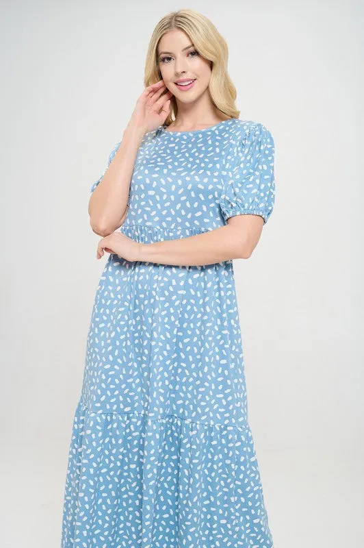 Christina Confetti Dress- Denim