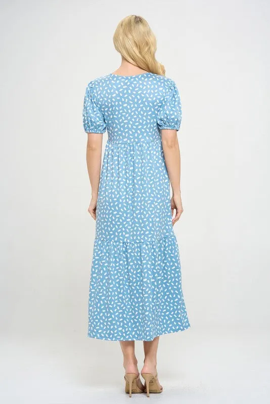 Christina Confetti Dress- Denim