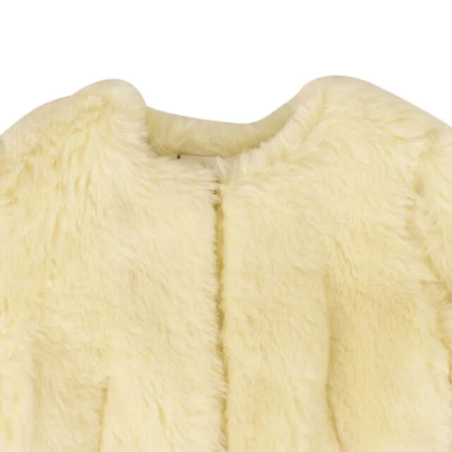 Citrine Yellow Alpaca Fur Jacket