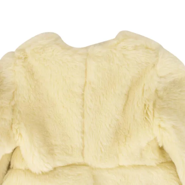 Citrine Yellow Alpaca Fur Jacket