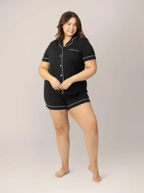 Clea Bamboo Short Sleeve Pajama Set | Black