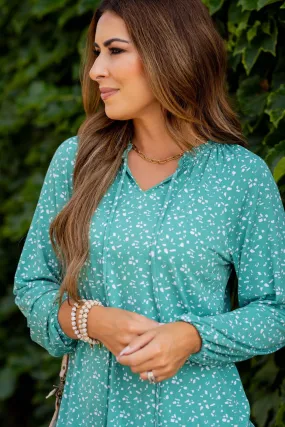 Confetti Tie Top Blouse