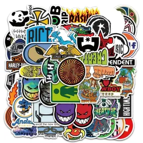 Cool Skateboard Fashion Stickers Set: Personalize Your Gear!