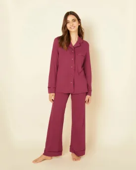 Cosabella Long Sleeve Top & Pant Pajama Set, Vin/Brule