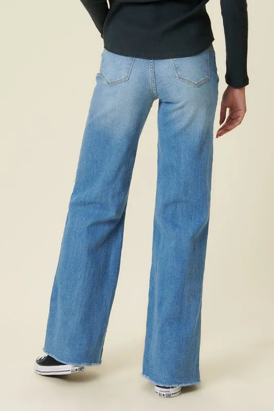 Daisy Distressed Wide Fit Jeans