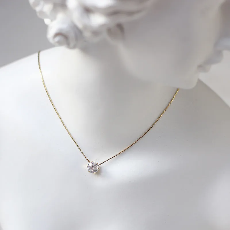 Delicate Diamond Studded Necklace