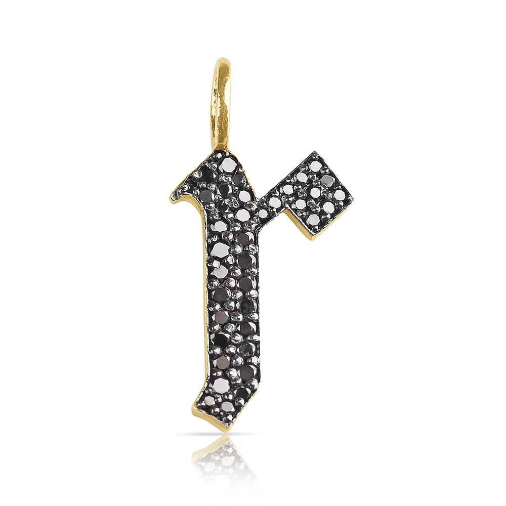 DIAMOND GOTHIC LETTER CHARMS