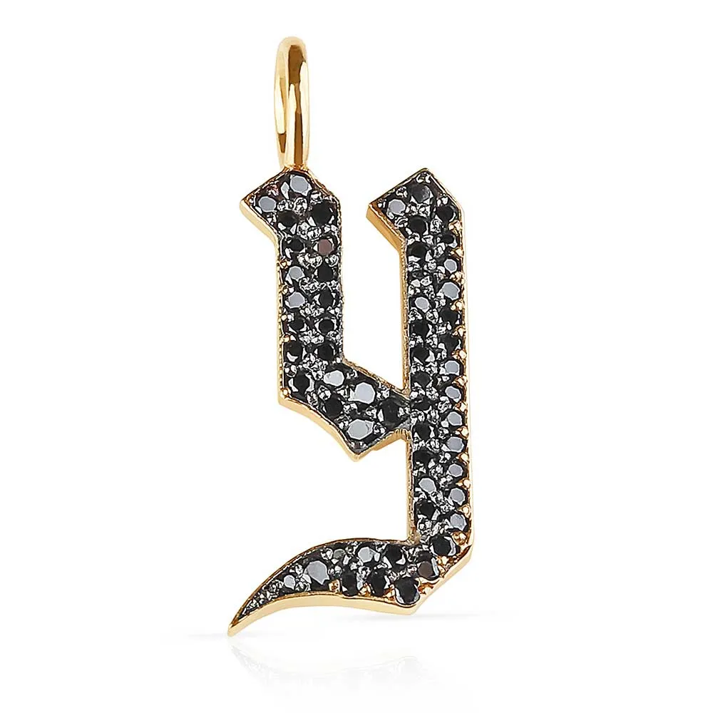 DIAMOND GOTHIC LETTER CHARMS