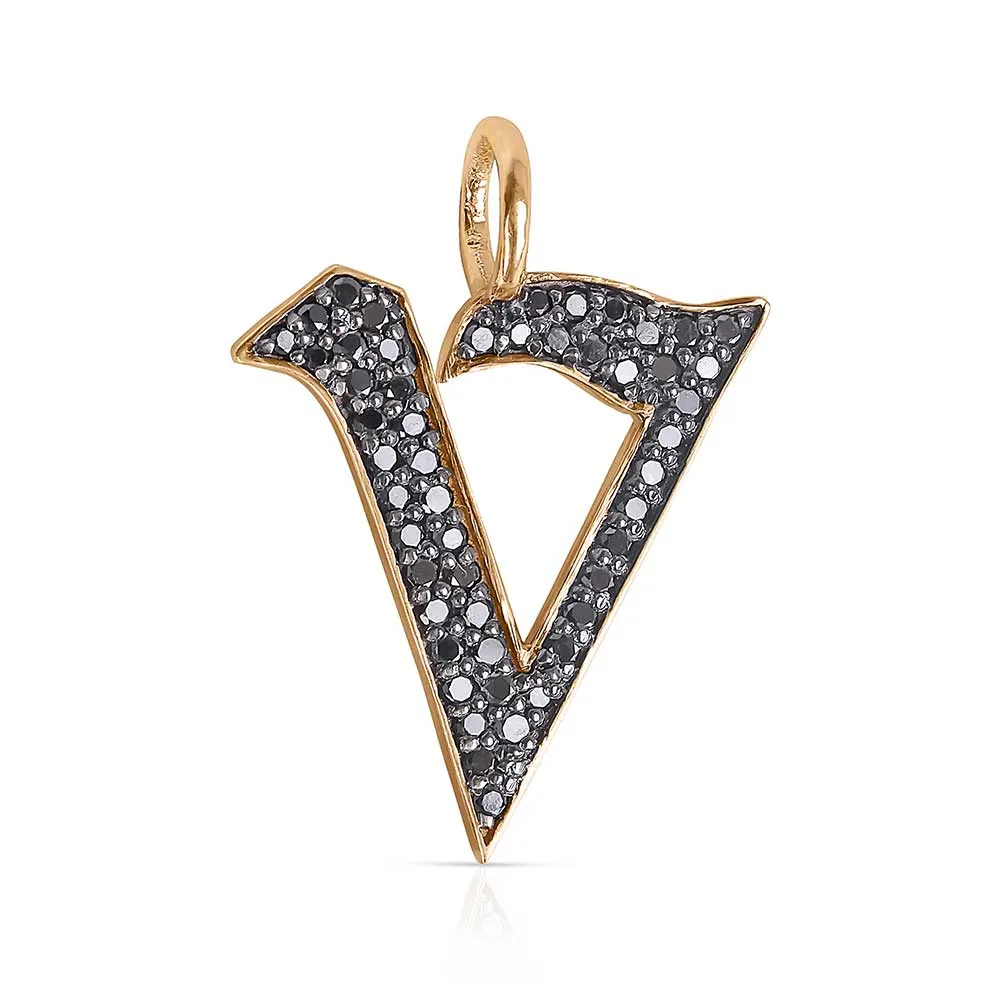 DIAMOND GOTHIC LETTER CHARMS