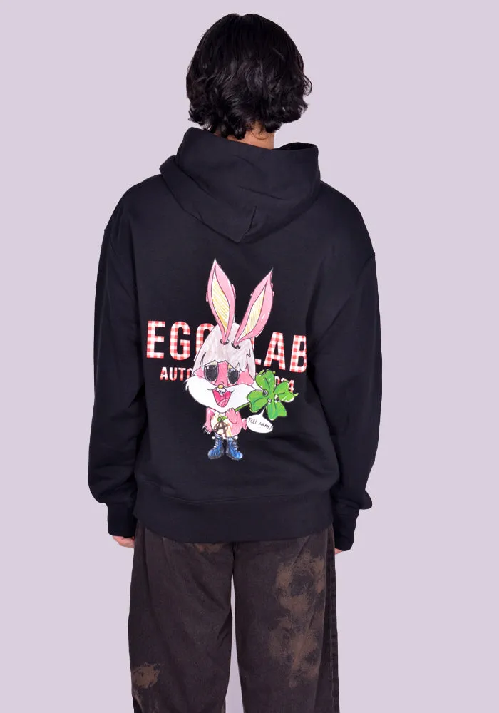 EGONLAB. AW24HD001B LAPINOU SWEAT HOODIE BLACK (New season FW24)