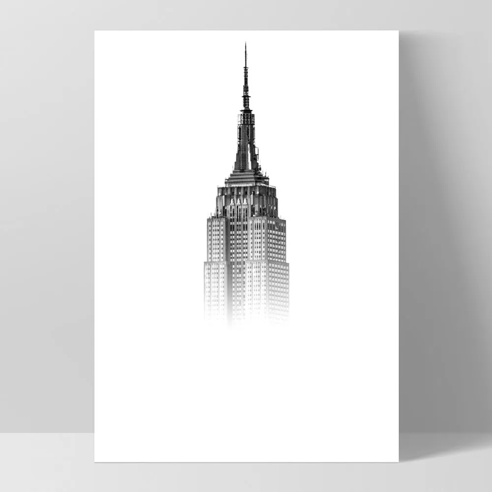 Empire State in the Clouds - Art Print