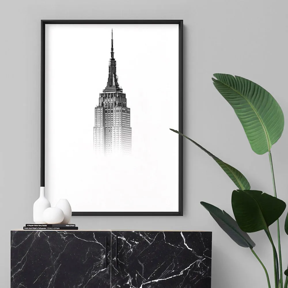 Empire State in the Clouds - Art Print